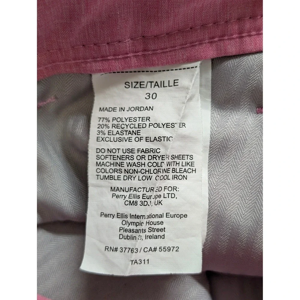 Nicklaus Mens Golf Shorts Size 30 Heathered Pink Stretch Flat Front Performance